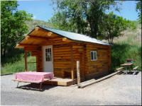 Eagles Nest Large Log Cabin at Eagle RV Park and Campground Thermopolis Wyoming