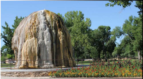 Mineral Deposit Formation in Hot Springs State Park Thermopolis Wyoming. Photo courtesy of Wyoming Tourism